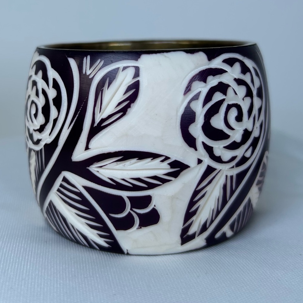 Vintage Boho Style Wide Bangle Bracelet